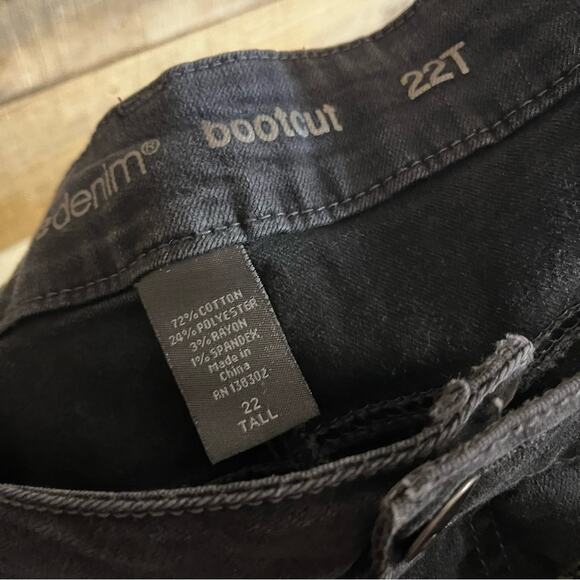 Avenue Black Wash Bootcut Jeans Size 22 Tall - Picture 11 of 11
